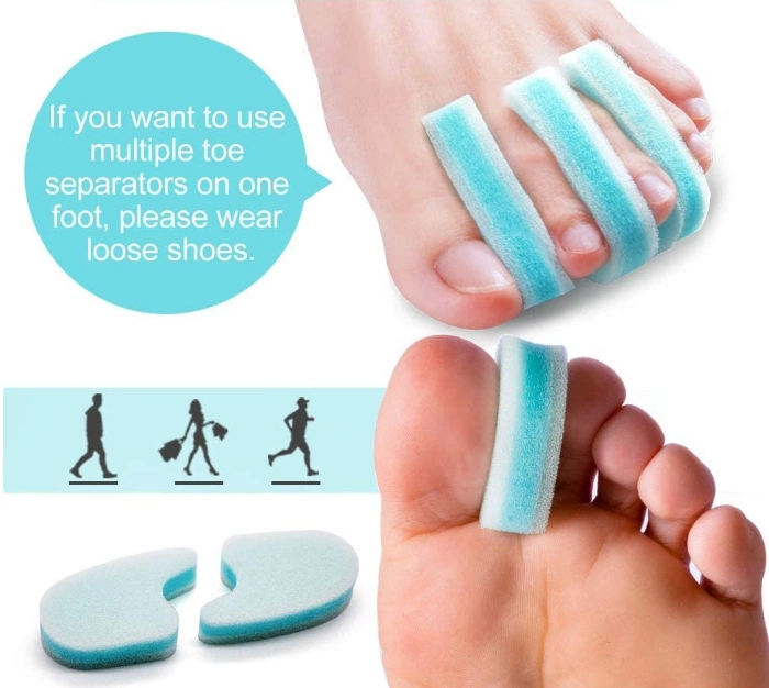Breathable Foam Overlapping Toe Separator for Hammer Toes